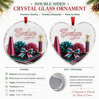 Sports Glass Ornament Cheerleading