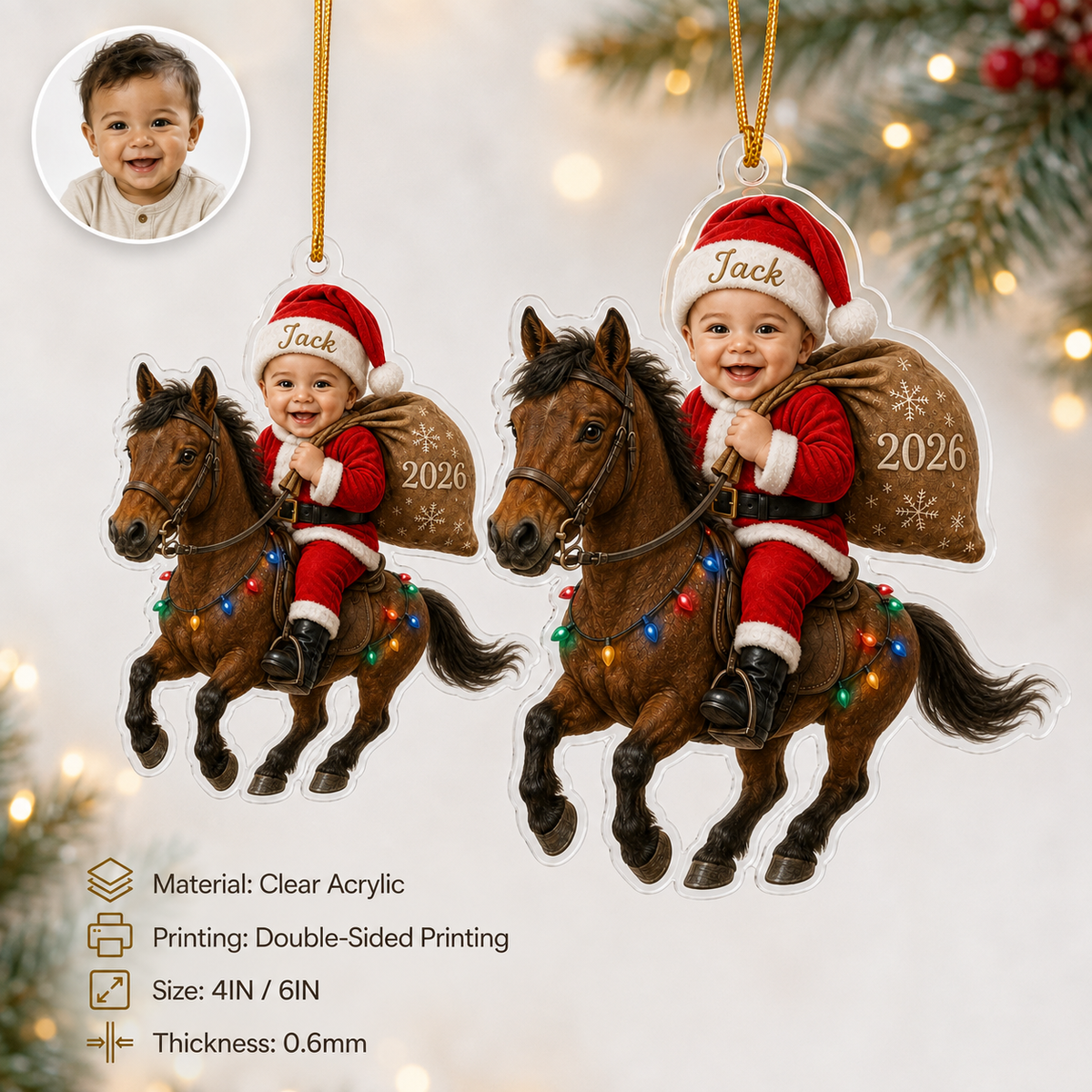 Custom Photo Baby Animal Horse