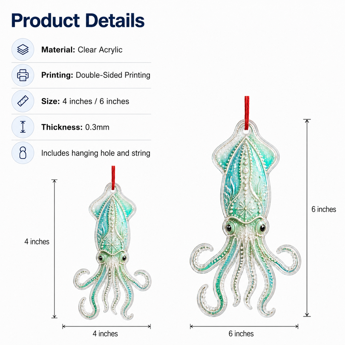 Summer Ocean Animals Squid