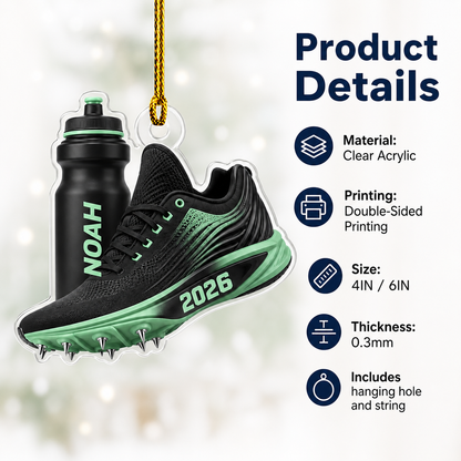 Custom Runner Acrylic - Running Shoes and Bottle