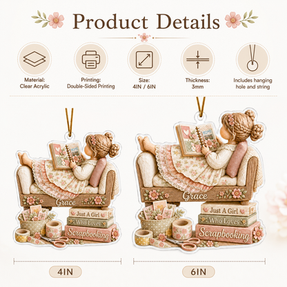 Personalized Just A Girl Hobby Scrapbooking