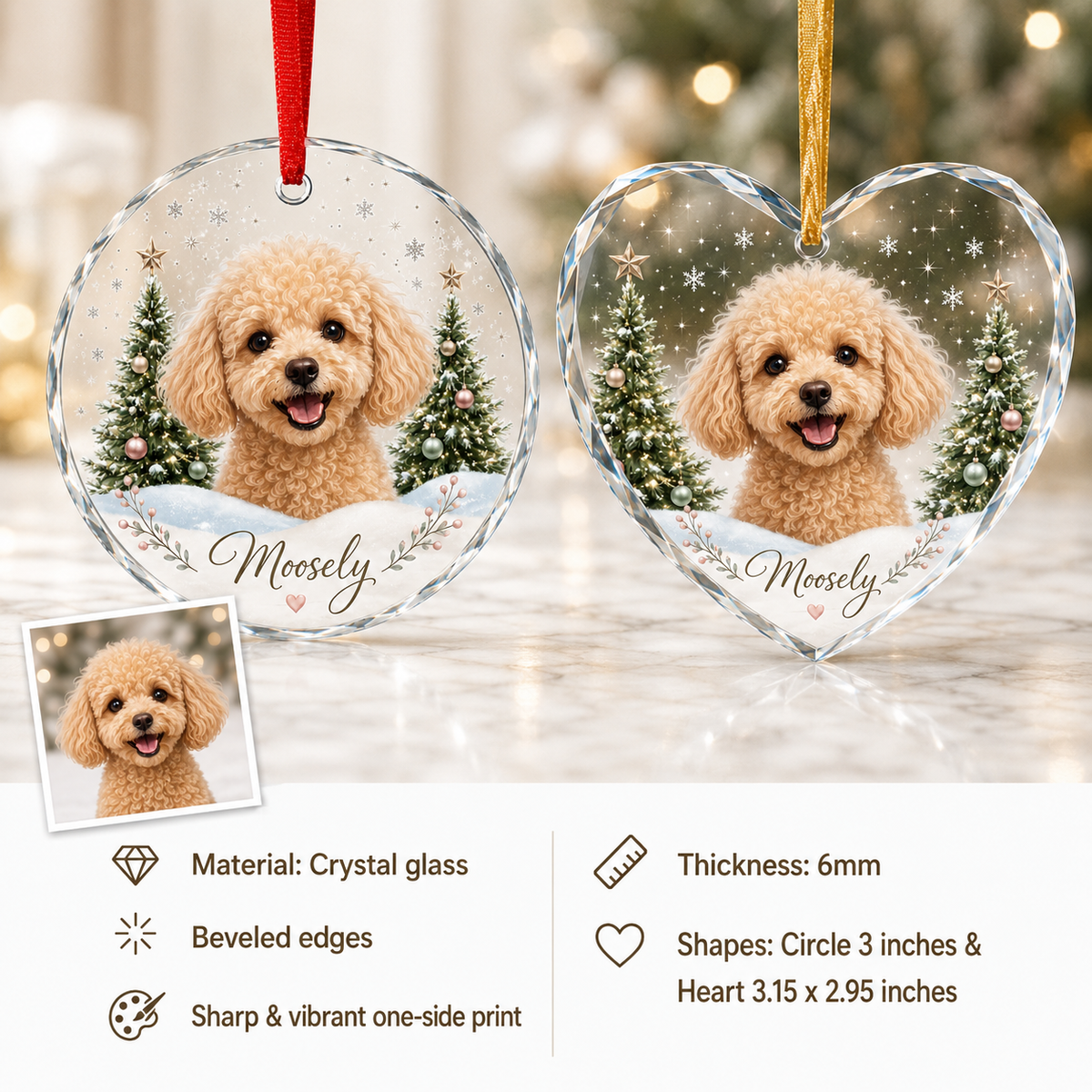 Custom Photo Dog Xmas Style 18