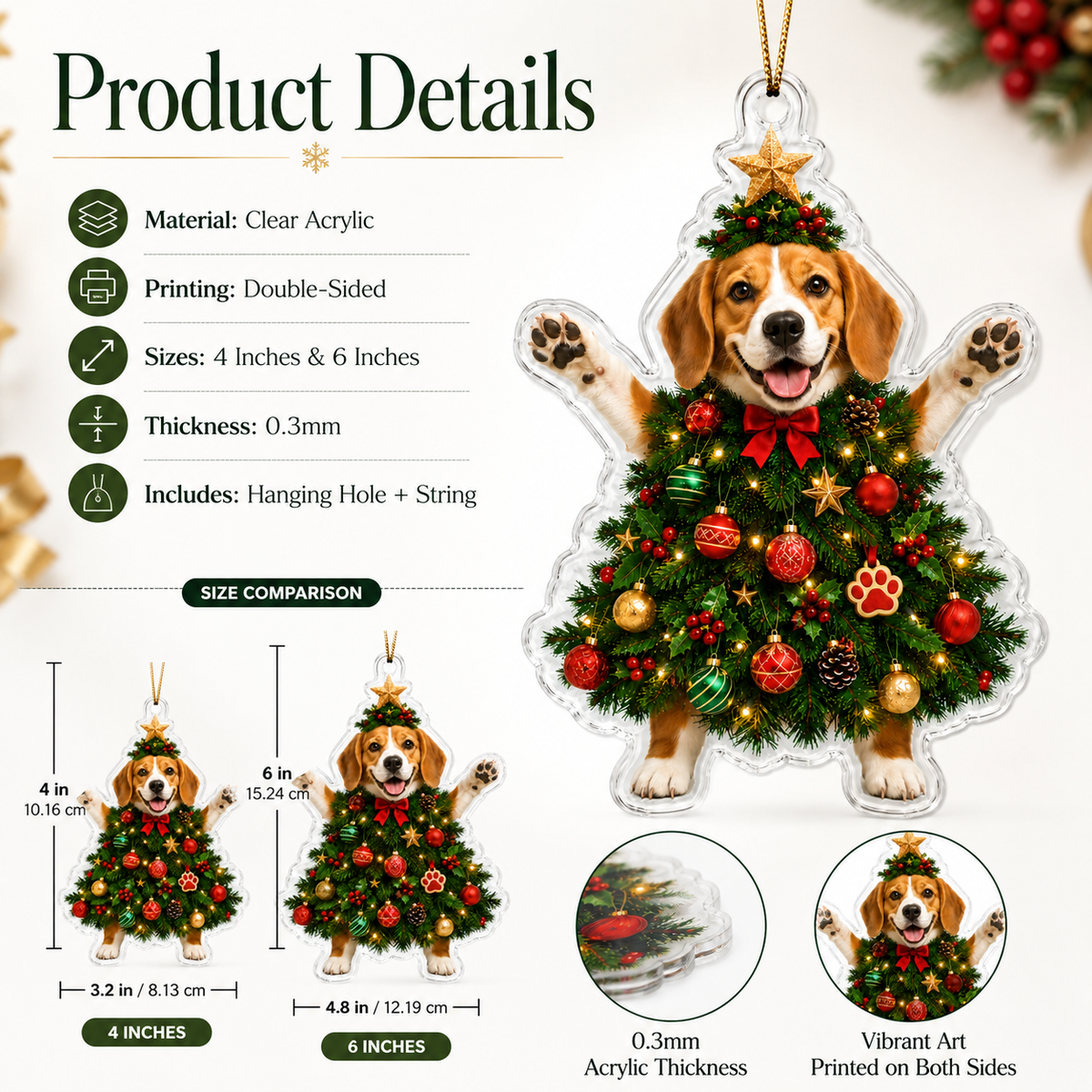 Dog Santa Tree Beagle