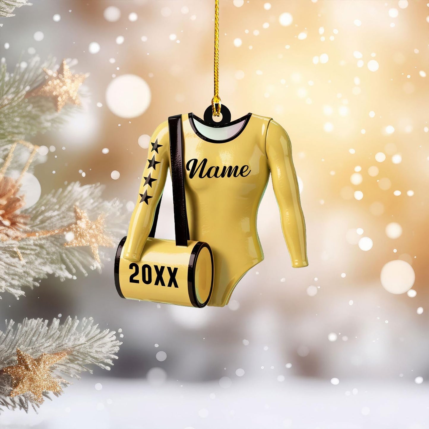 Personalized Name Gymnastics Ornament 2025, Girl Gymnast Ornaments  for Xmas C16