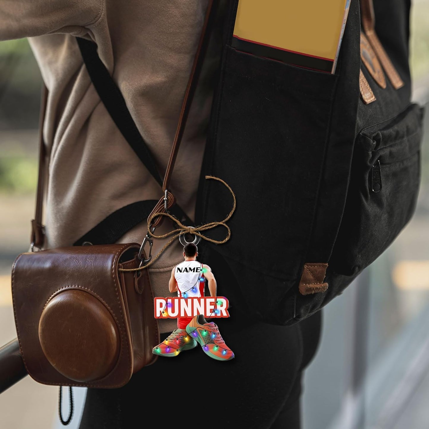 Custom Running 2D Flat Ornament – Personalized Marathon Acrylic Gift, Athlete Christmas Decoration TM7