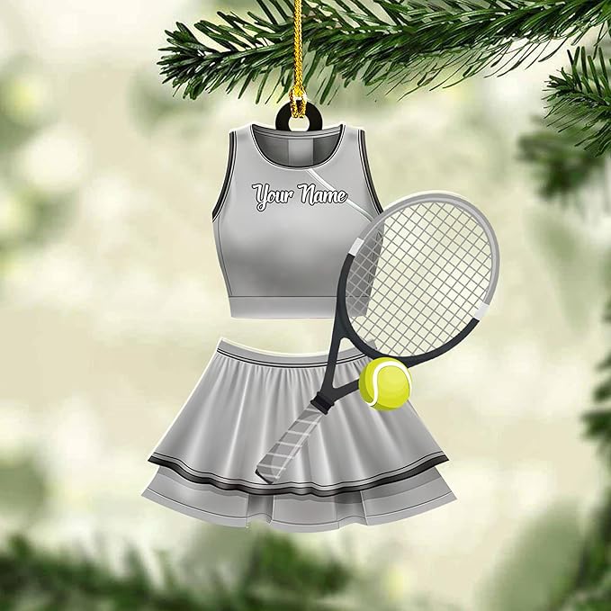 Personalized Tennis Christmas Ornament N13