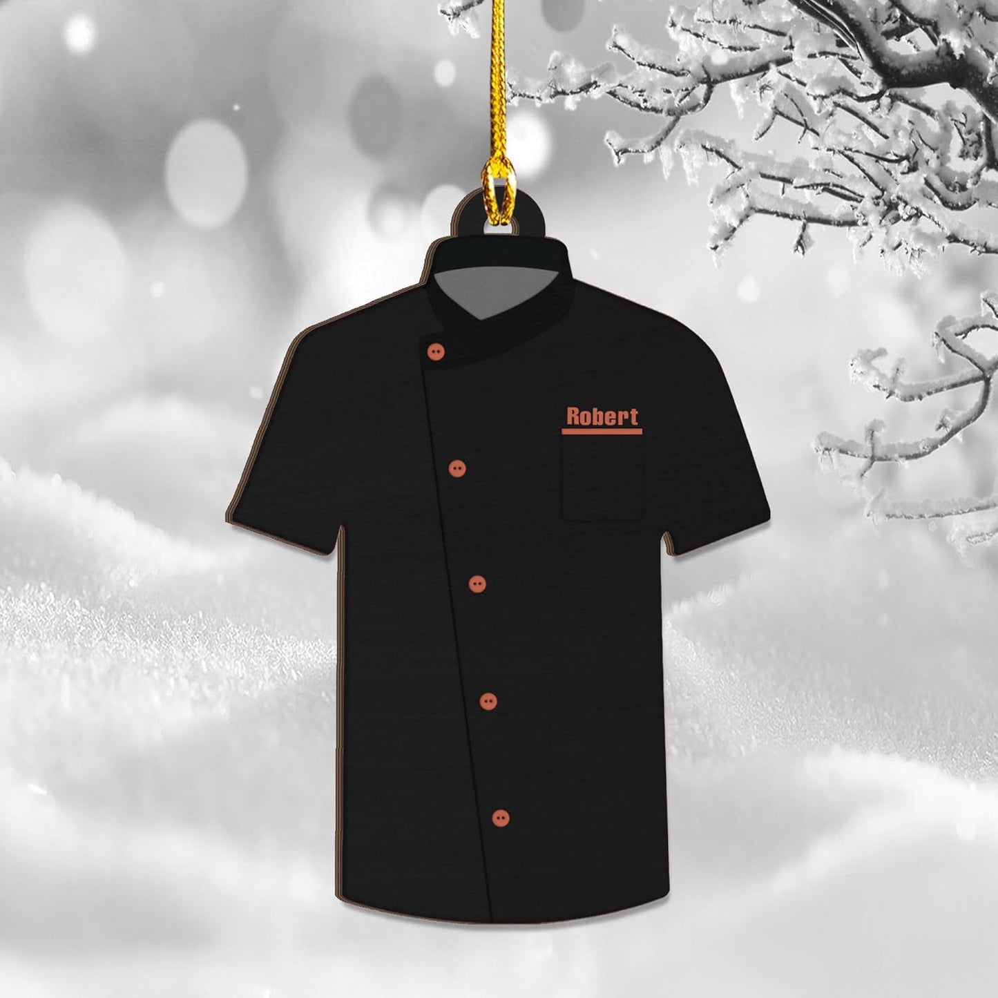 Personalized Chef Hat Ornament, Custom Cooking Baking Ornament for Christmas Tree N27