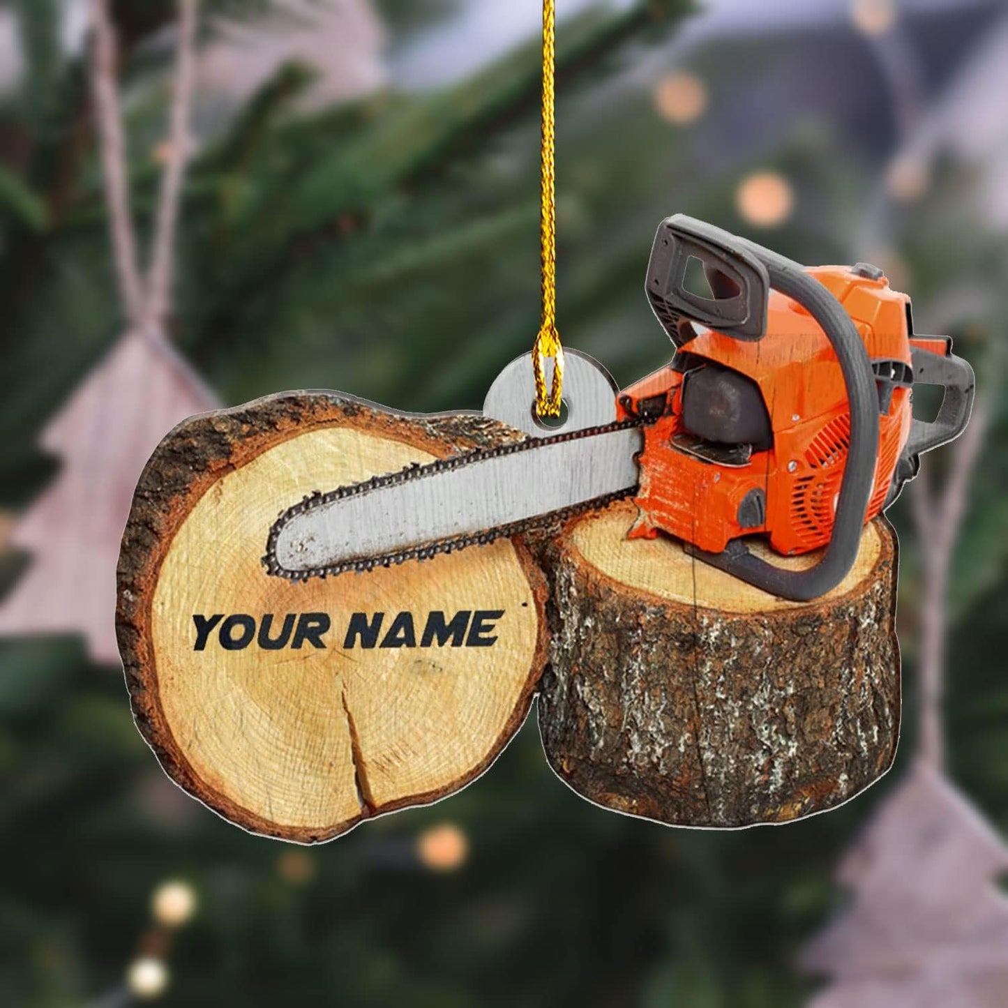Personalized Carpenter Ornament – Woodworking Lumberjack Gift Ornament Style 5