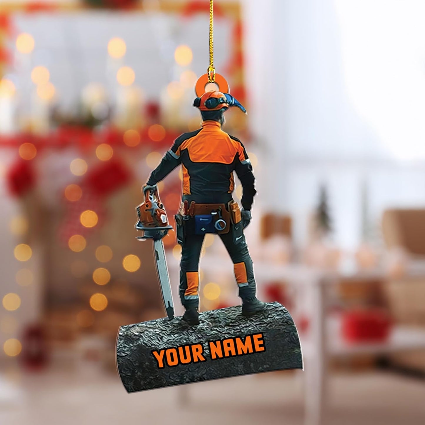 Personalized Arborist Ornament – Lumberjack Carpenter Christmas Ornament H14