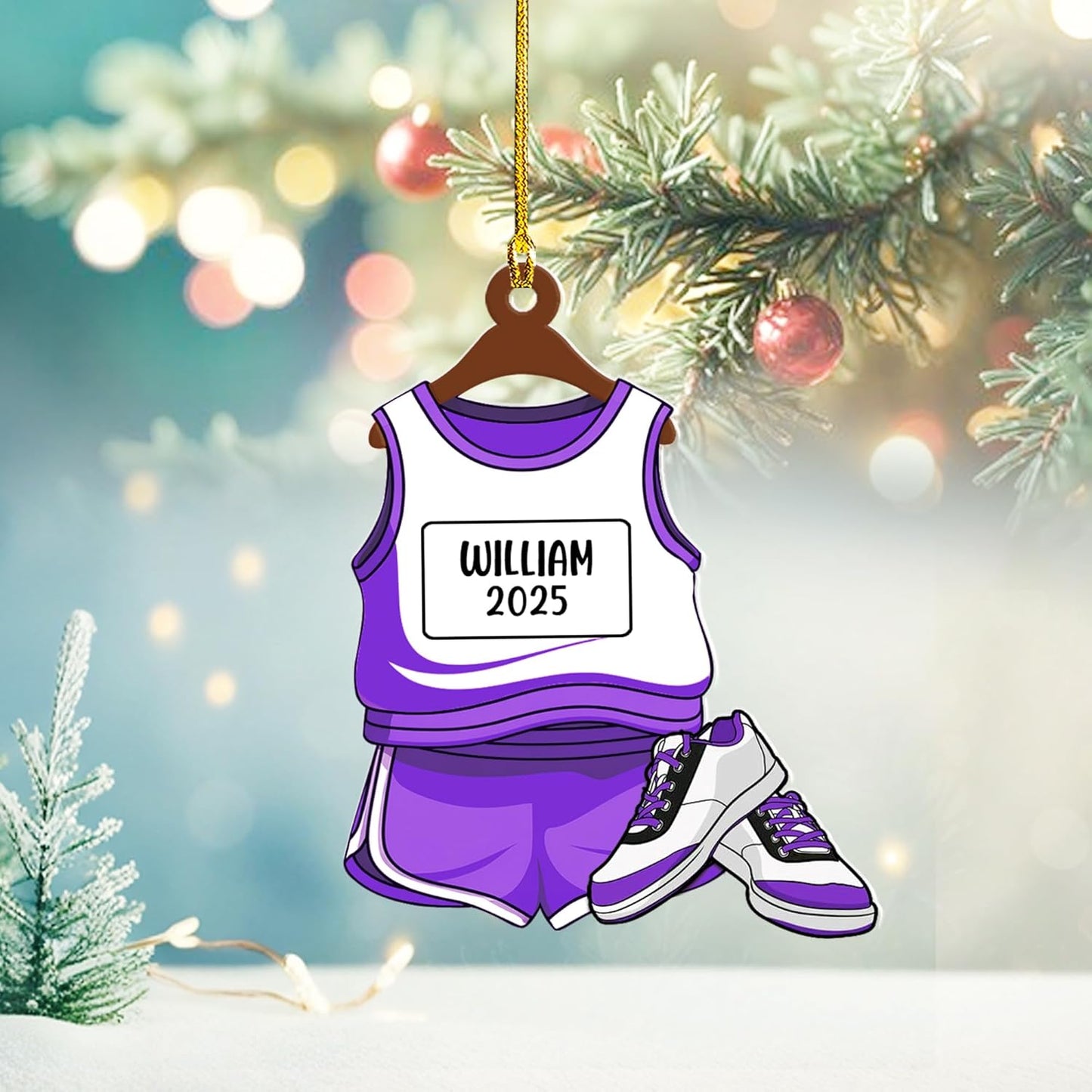 Personalized Marathon Ornament – Custom Name Acrylic Running Christmas Decoration, Runner Gift TM15