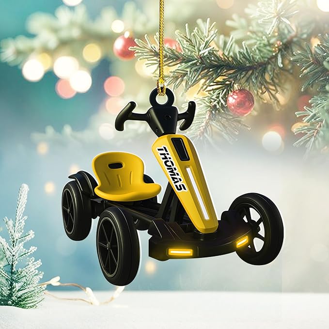 Personalized Go Kart Christmas Ornament N03