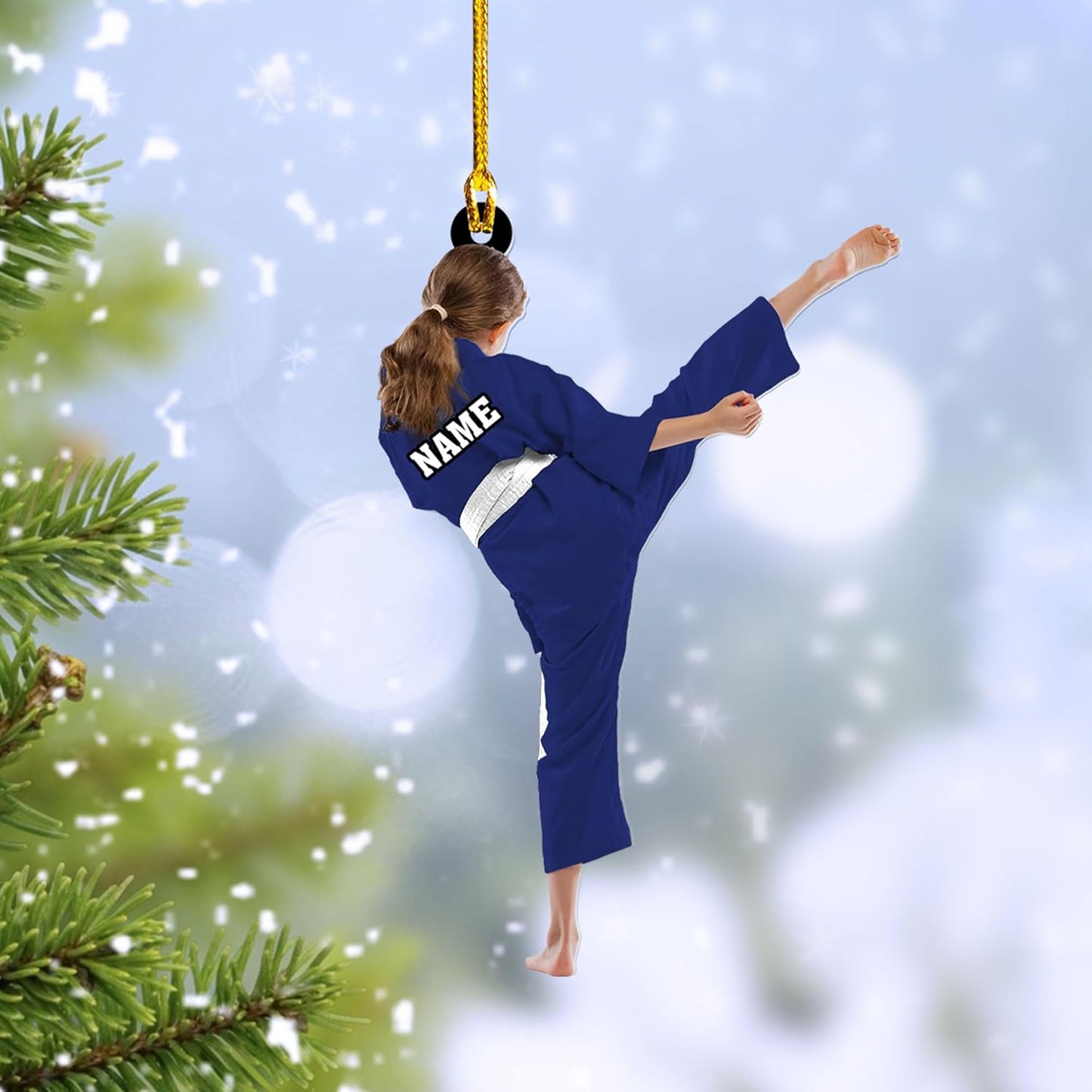 Custom Karate Christmas Ornament – Taekwondo & Jiu Jitsu Gift Krt3