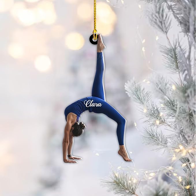 Personalized Yoga Lovers Ornament - Custom Yoga Christmas Decoration Gift LL10