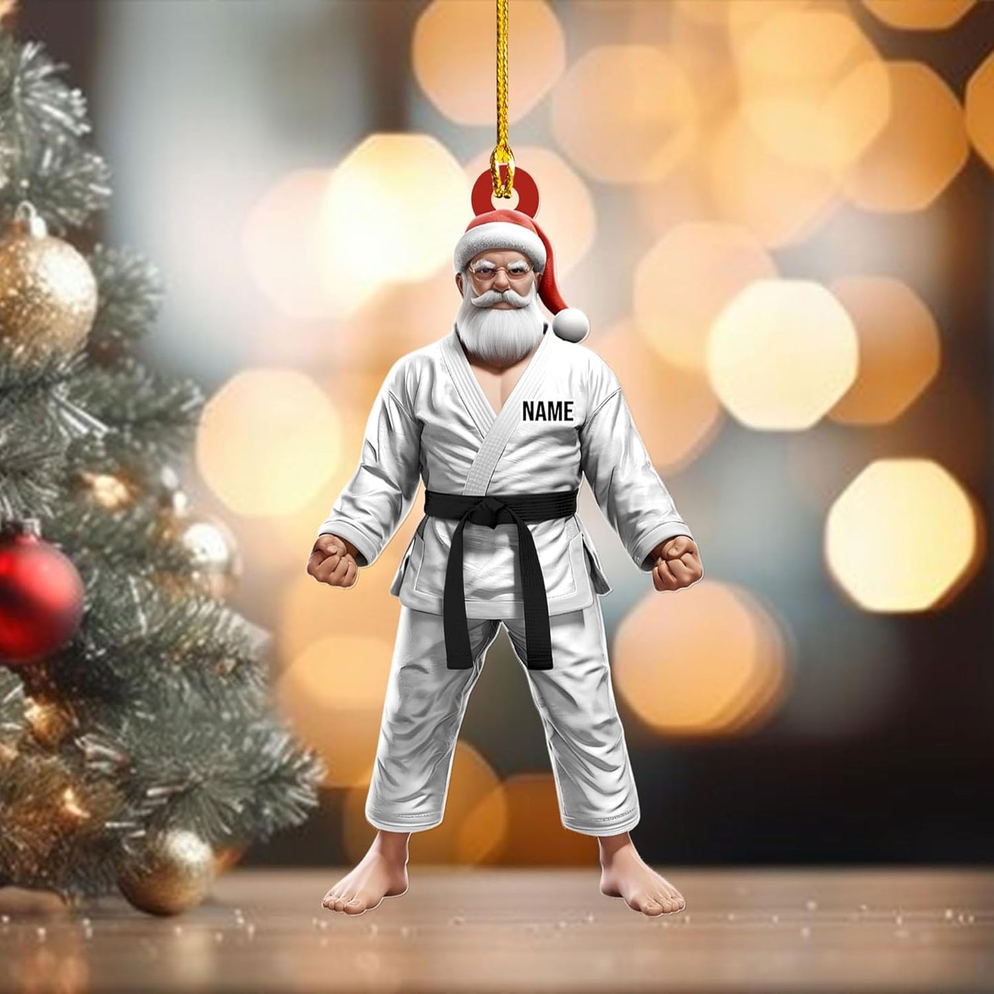 Custom Karate Christmas Ornament – Taekwondo & Jiu Jitsu Gift Krt13