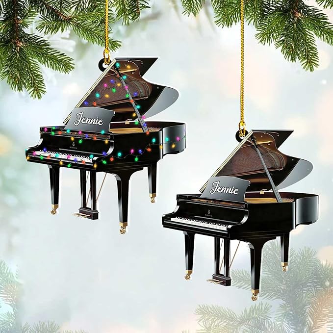 Personalized Music Instrument Christmas Gift - Piano Ornament for Piano Lovers LL28