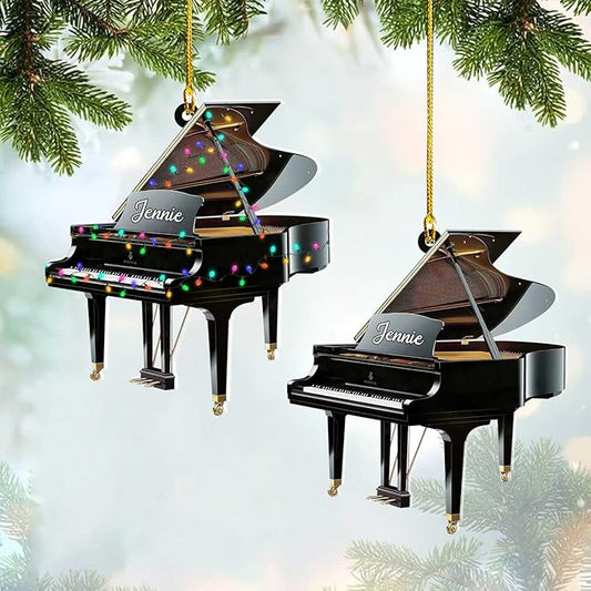 Personalized Music Instrument Christmas Gift - Piano Ornament for Piano Lovers LL28