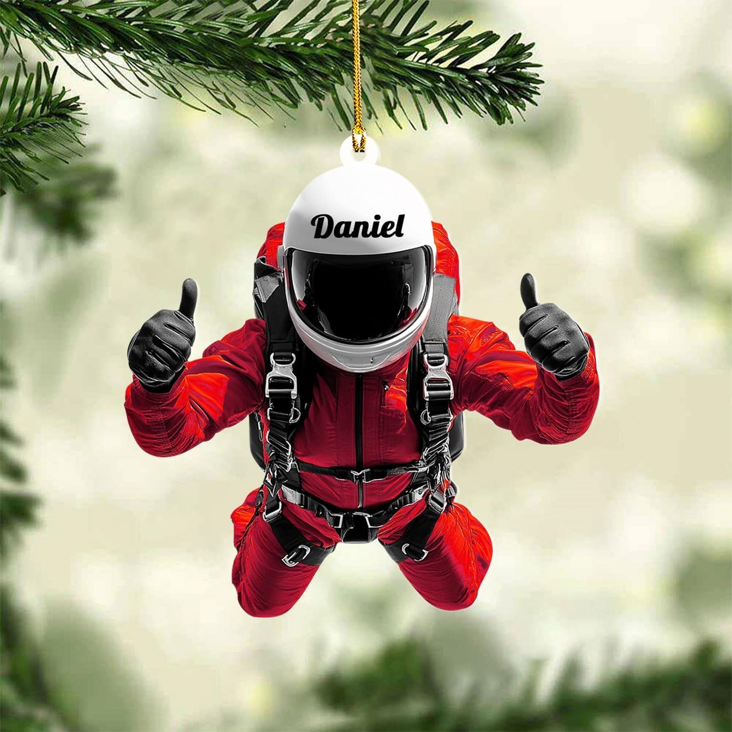 Custom Skydiving Christmas Ornament – Skydiver Xmas Decor O27