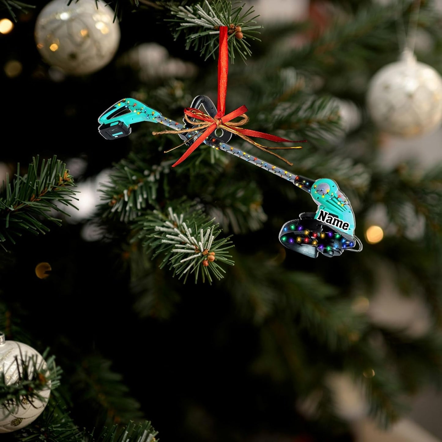 Personalized Lawn Mower Christmas Ornament | Custom Lawn Care Holiday Tree Decoration for Gardeners & Landscapers TG93