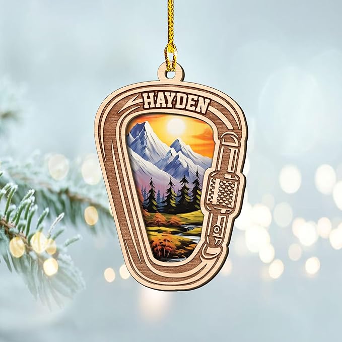 Personalized Rock Climber Christmas Gift for Mountaineers - Climbing Ornament LL17