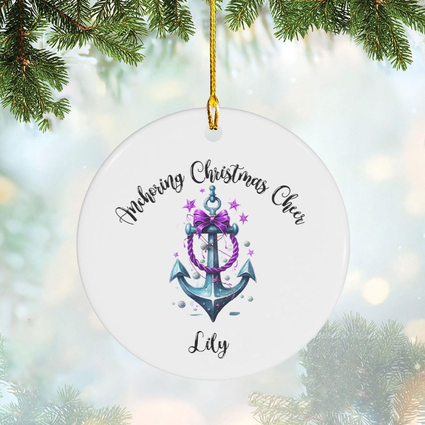 Custom Name Sailor Ornament – Personalized Captain Acrylic Sailing Ornament, Nautical Christmas Tree Decoration for Navy Lovers TS24