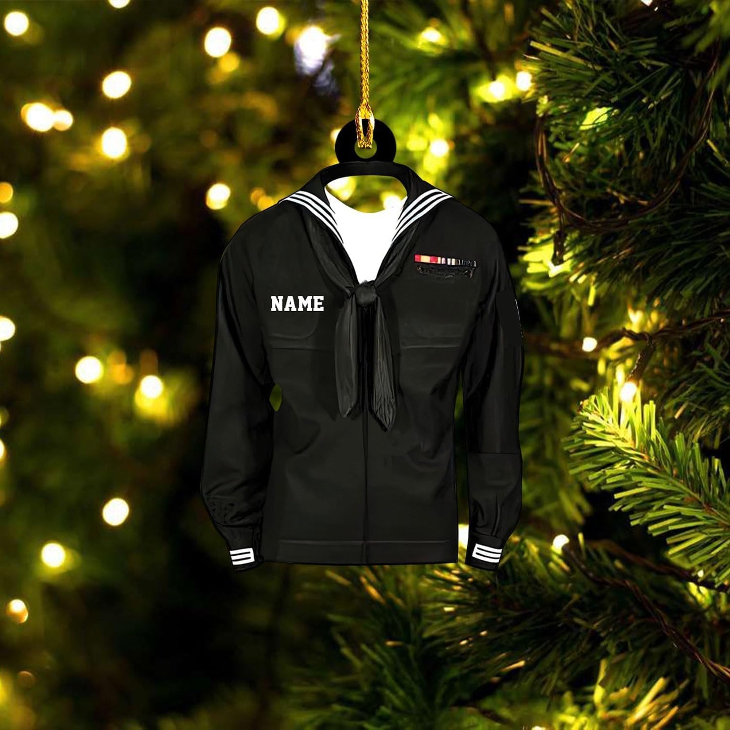 Custom Name Sailor Ornament – Personalized Captain Acrylic Sailing Ornament, Nautical Christmas Tree Decoration for Navy Lovers TS25