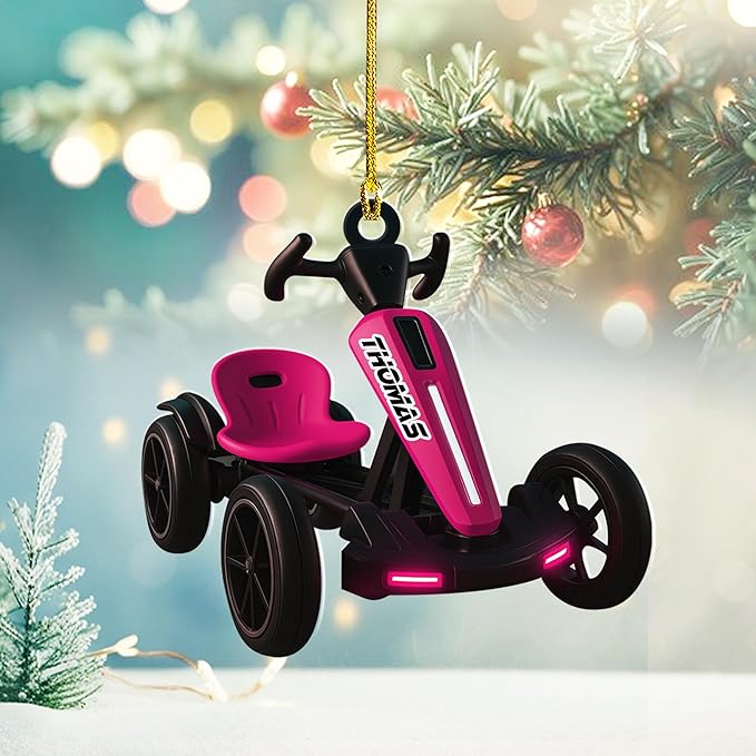 Personalized Go Kart Christmas Ornament N03