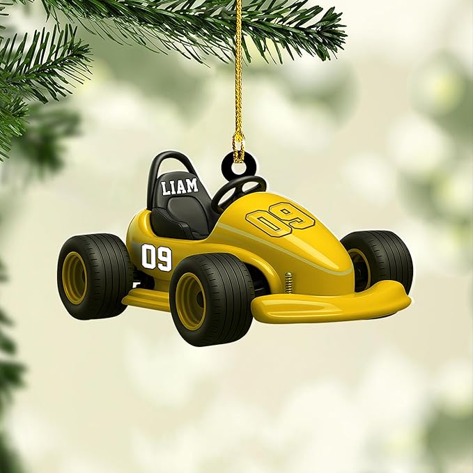 Personalized Go Kart Christmas Ornament N02