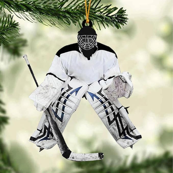 Personalized ice Hockey Ornament N06