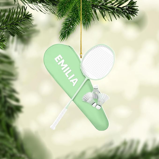 Pesonalized Christmas Gift for Badminton Players, Sports Lovers Badminton Ornament LL36