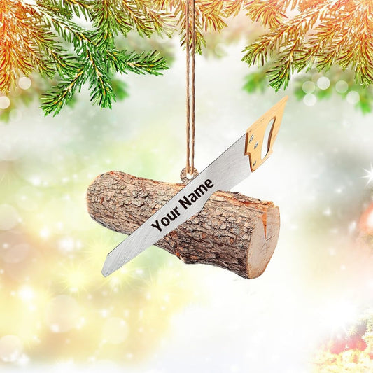Custom Hand Saw Ornament - Carpenter Christmas Ornament Style8
