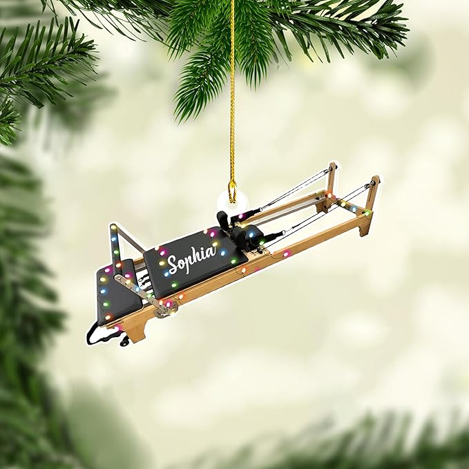 Personalized Pilates Christmas Ornament - Custom Pilates Gift for Women LL8