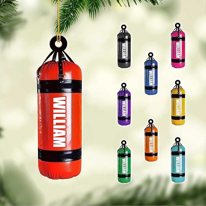 Custom Boxing Gloves Christmas Ornament - Personalized Boxing Ornament Gift LL20