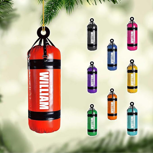 Custom Boxing Gloves Christmas Ornament - Personalized Boxing Ornament Gift LL20