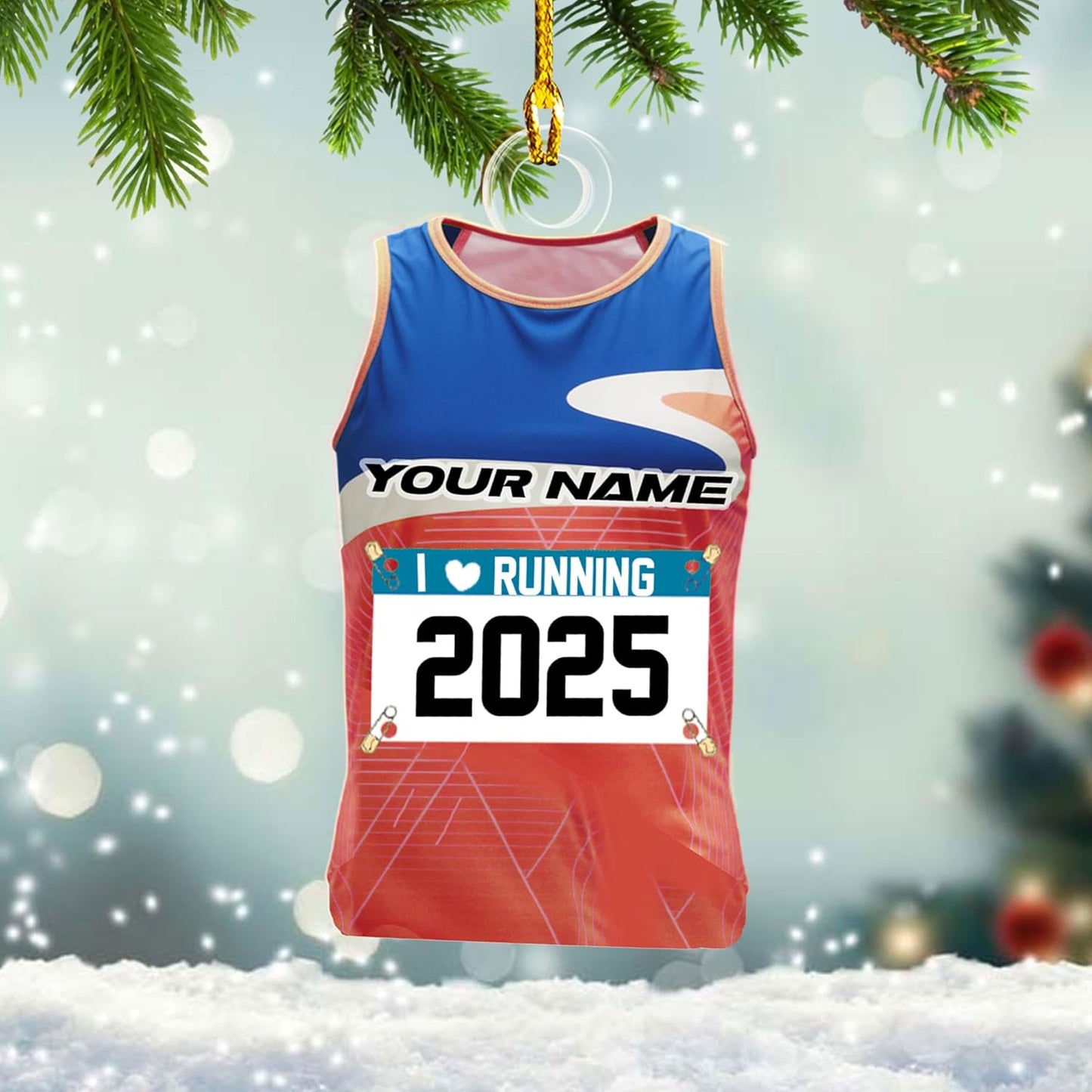 Personalized Marathon Finisher Ornament – Custom Name Acrylic Running Keepsake, Holiday Runner Gift TM8