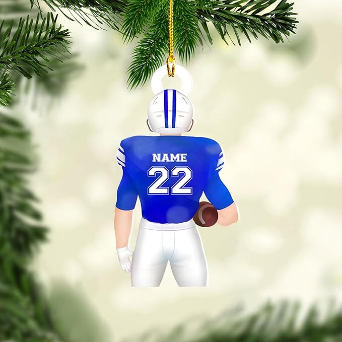 Personalized Rugby Player Christmas Gift for Sports Lovers - Rugby Ornament LL20