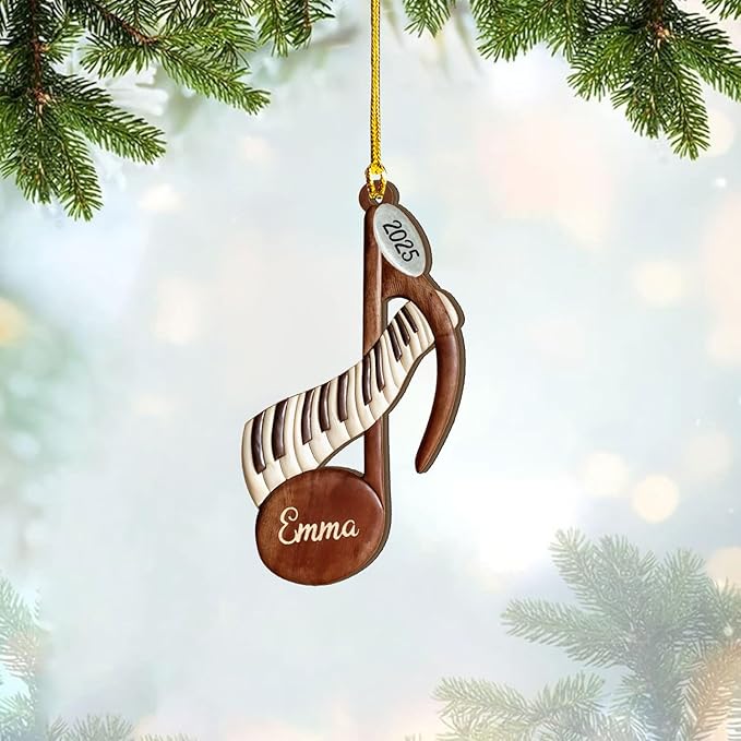 Personalized Music Instrument Christmas Gift - Piano Ornament for Piano Lovers LL25