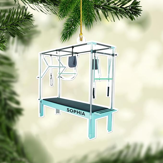 Personalized Pilates Christmas Ornament - Custom Pilates Gift for Women LL13
