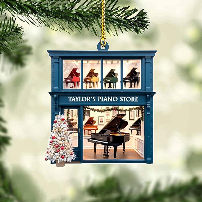 Customized Piano Ornament - Music Instrument Christmas Gift for Piano Lovers LL48