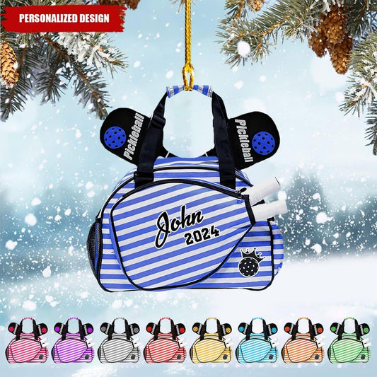 Custom Name and Year Pickleball Bag Ornament – Pickleball Christmas Ornament 6