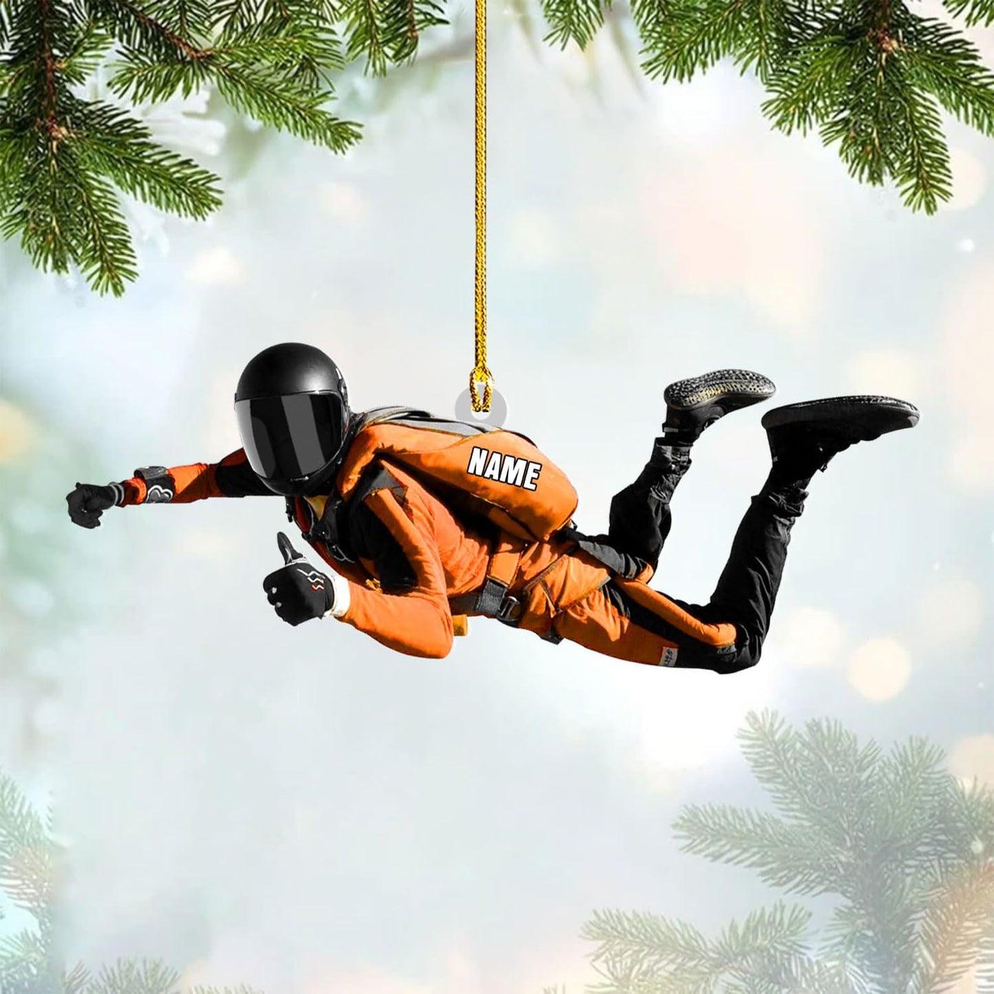 Custom Skydiving Christmas Ornament – Skydiver Xmas Decor O22