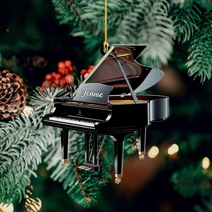 Personalized Music Instrument Christmas Gift - Piano Ornament for Piano Lovers LL28