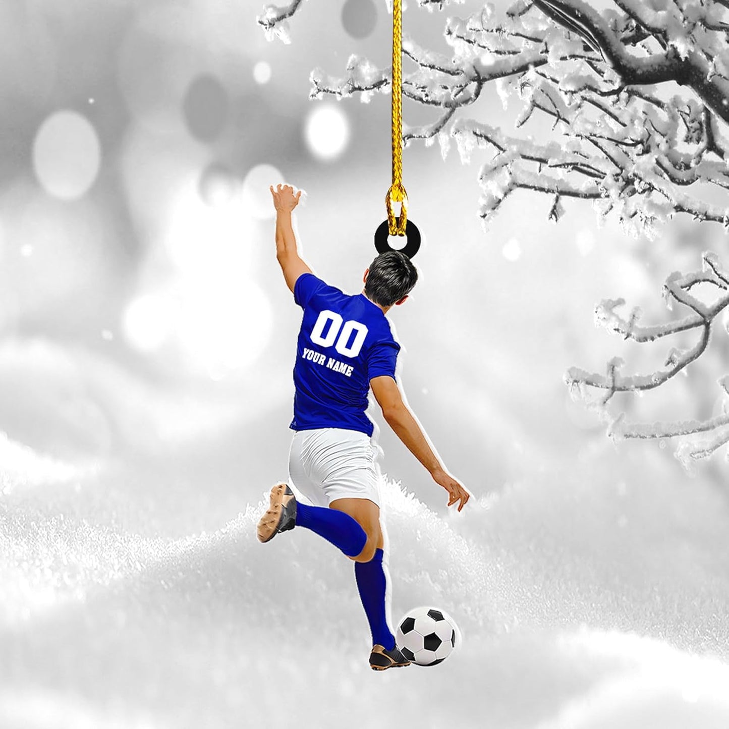 Personalized Soccer Player Christmas Ornament - Xmas Gift for Soccer Lovers C20