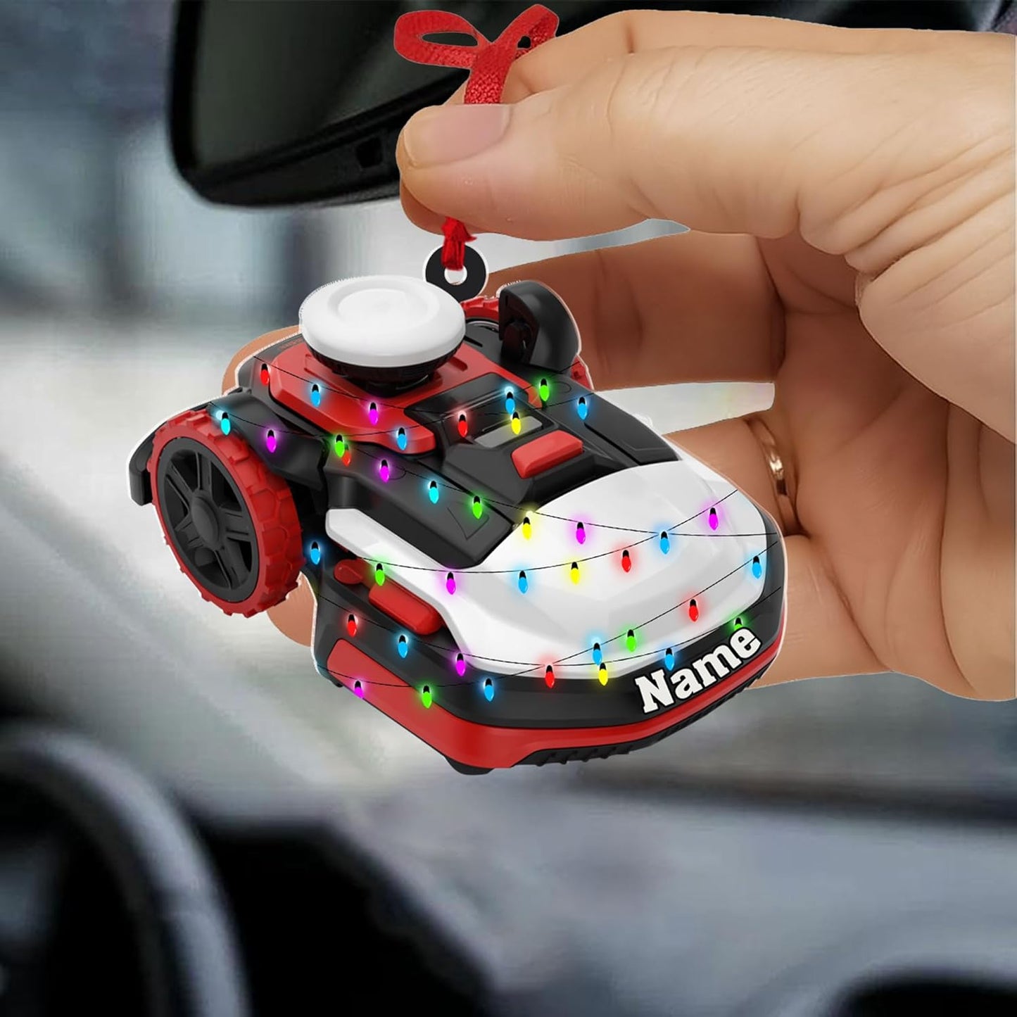 Personalized Lawn Mower Christmas Ornament | Custom Lawn Care Holiday Tree Decoration for Gardeners & Landscapers TG94