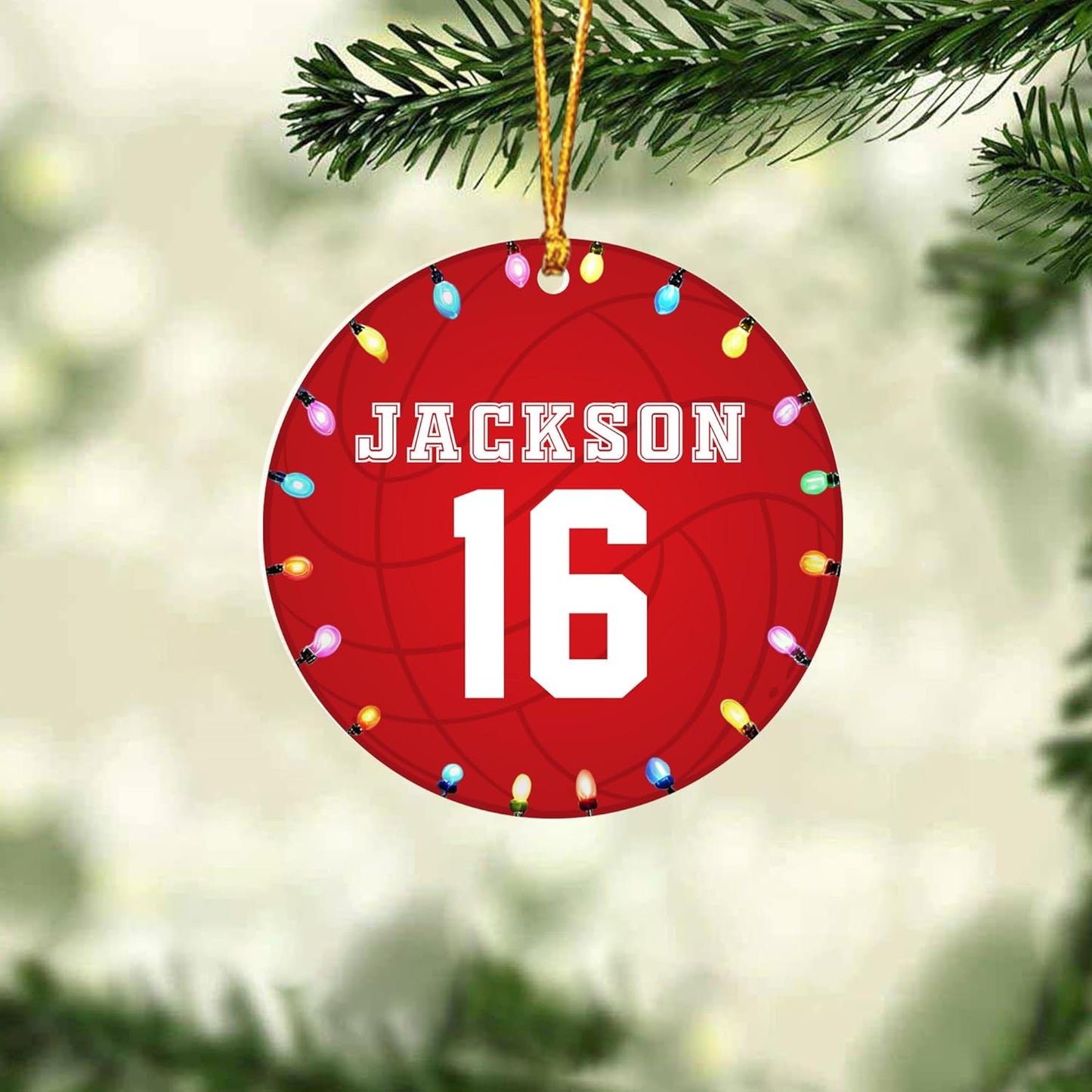 Custom Name Water Polo Christmas Ornament – Personalized Name And Number Water Polo Ornament, Sport Holiday Tree Decoration TW11