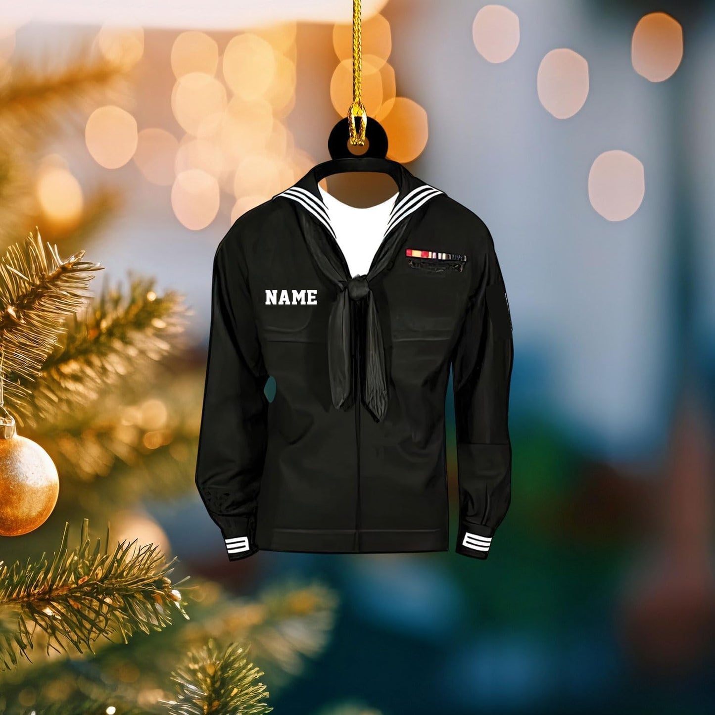 Custom Name Sailor Ornament – Personalized Captain Acrylic Sailing Ornament, Nautical Christmas Tree Decoration for Navy Lovers TS25