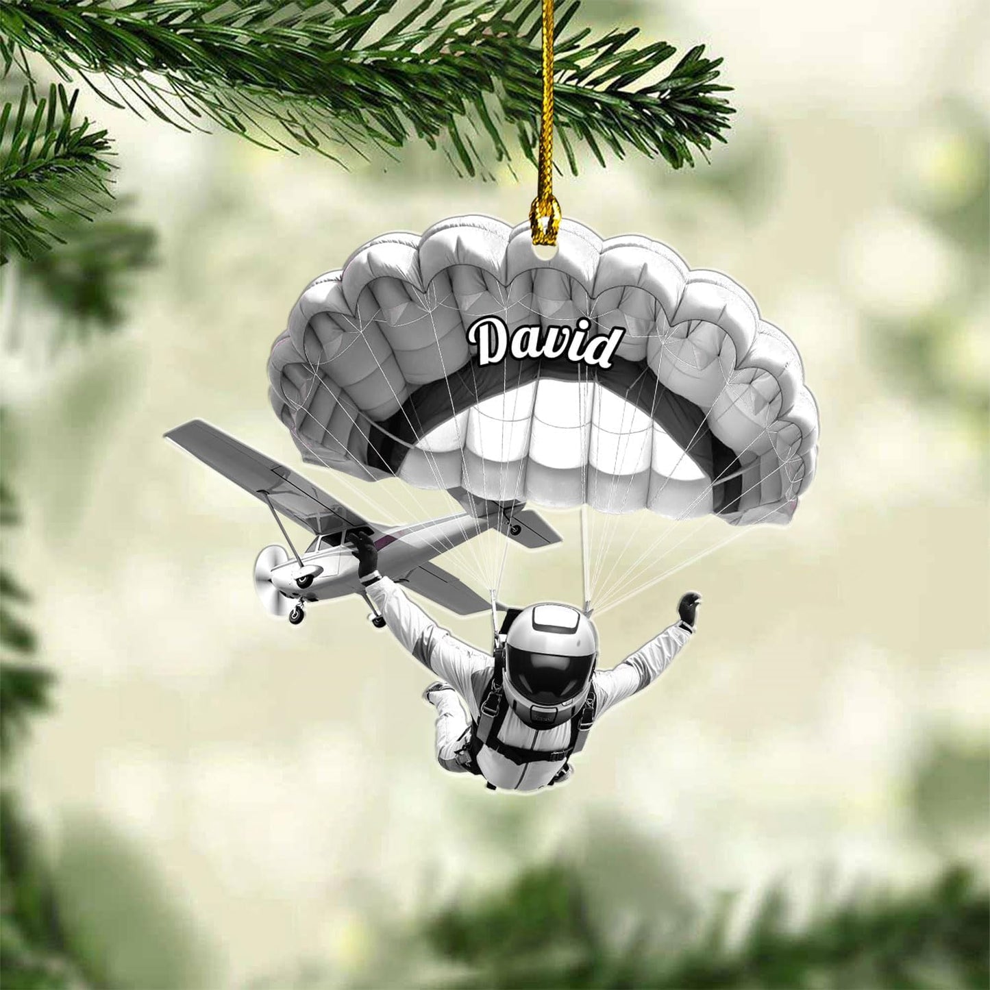 Custom Skydiving Christmas Ornament – Skydiver Xmas Decor O9