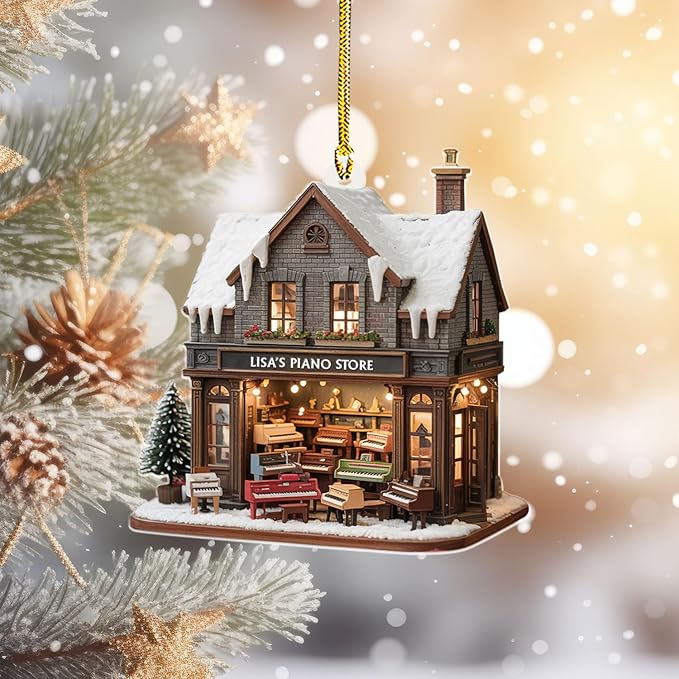 Customized Piano Ornament - Music Instrument Christmas Gift for Piano Lovers LL43