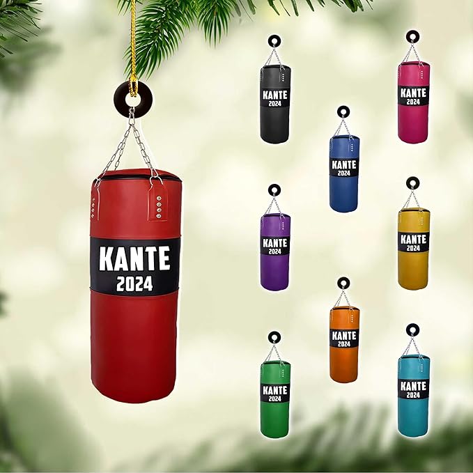 Custom Boxing Gloves Christmas Ornament - Personalized Boxing Ornament Gift LL18