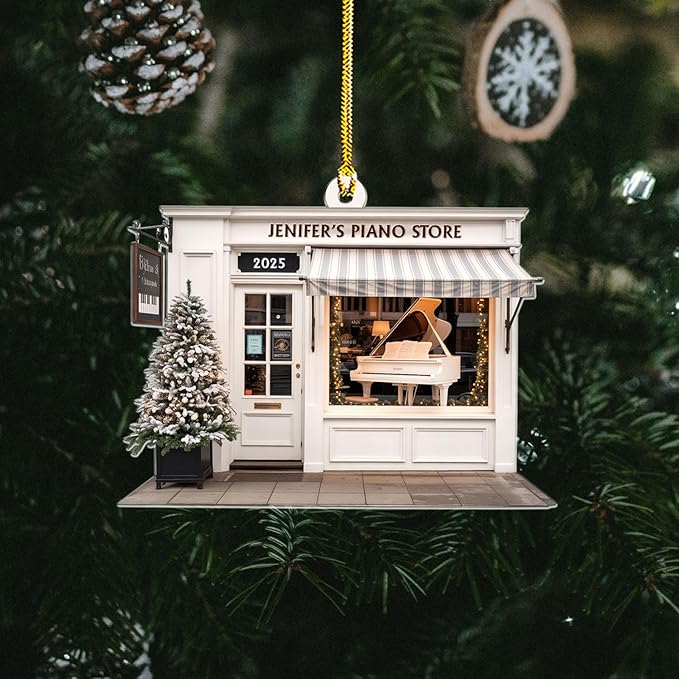 Customized Piano Ornament - Music Instrument Christmas Gift for Piano Lovers LL45