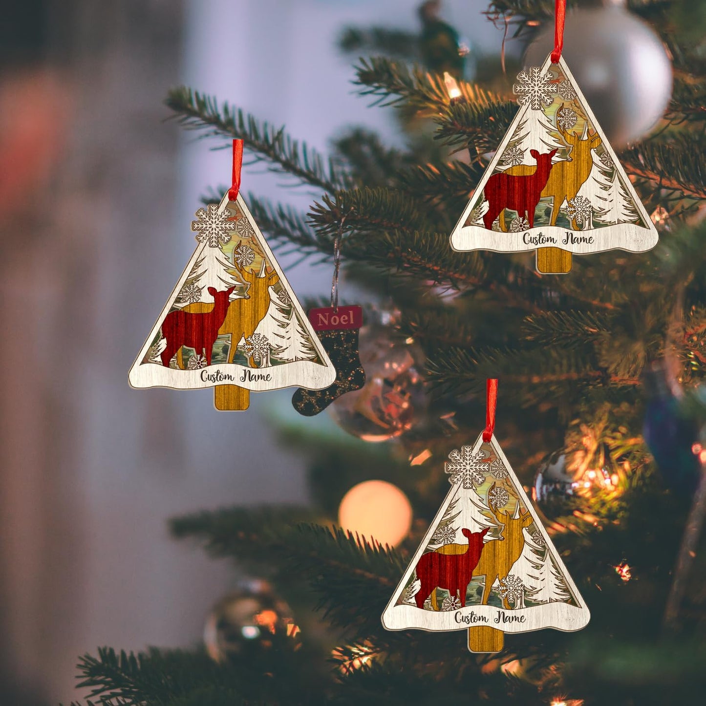 Personalized Hunting Ornament, Hunter Christmas Acrylic Ornament 2025 T21